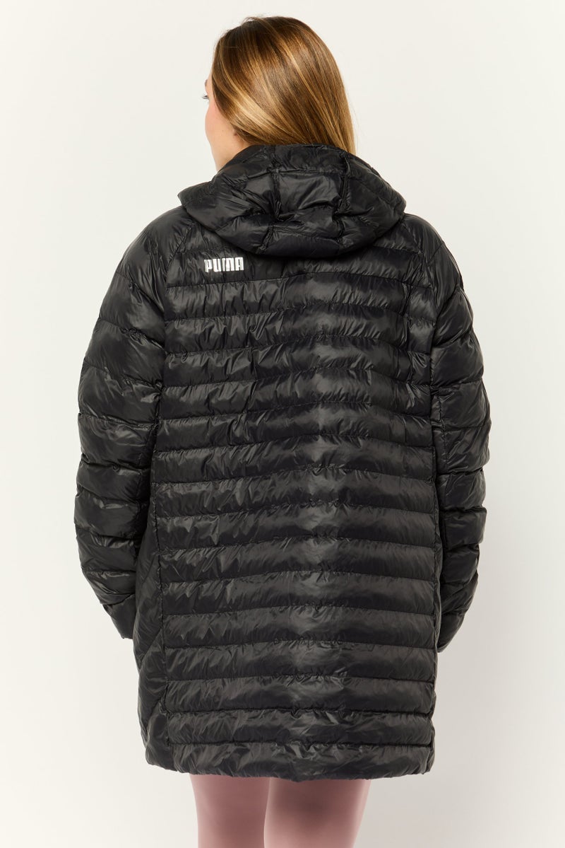 PUMA جاكيت خارجي طويل الأكمام للنساء، رياضي، أسود - Image 2